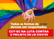 CUT-SC repudia projeto de lei que proíbe casamento homoafetivo no Brasil