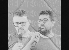 Ato pela reintegração dos diretores do SJSP Sandro Thadeu e Sérgio Pais