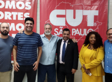 Dirigentes da CUT-SP recebem pedido de refiliação do Sintratel à Central