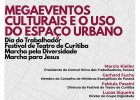 CUT Paraná participa de debate sobre megaeventos e o uso do espaço urbano na capital