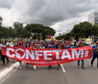Confetam reforça luta por direitos em marcha nacional em Brasília