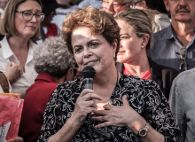 Dilma no acampamento "Lula Livre",  Curitiba, PR. 23.04.18 - fotos: Gibran Mendes.