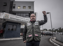 Vagner Freitas, presidente nacional da CUT, visitou ex-presidente Lula, (preso politico), sede PF, Curitiba. Foto: Gibran Mendes.