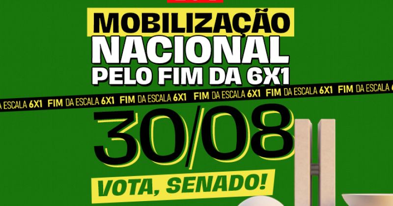 Trabalhadores e trabalhadoras vão às ruas para pressionar o Senado pelo fim da 6×1 – CUT