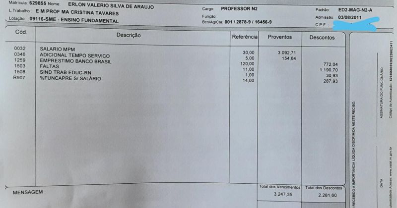 Natal: Prefeito consuma crueldade e professores recebem 12 dias a menos de salário - CUT - Central Única dos Trabalhadores Natal: Prefeito consuma crueldade e professores recebem 12 dias a menos de salário - CUT - Central Única dos Trabalhadores